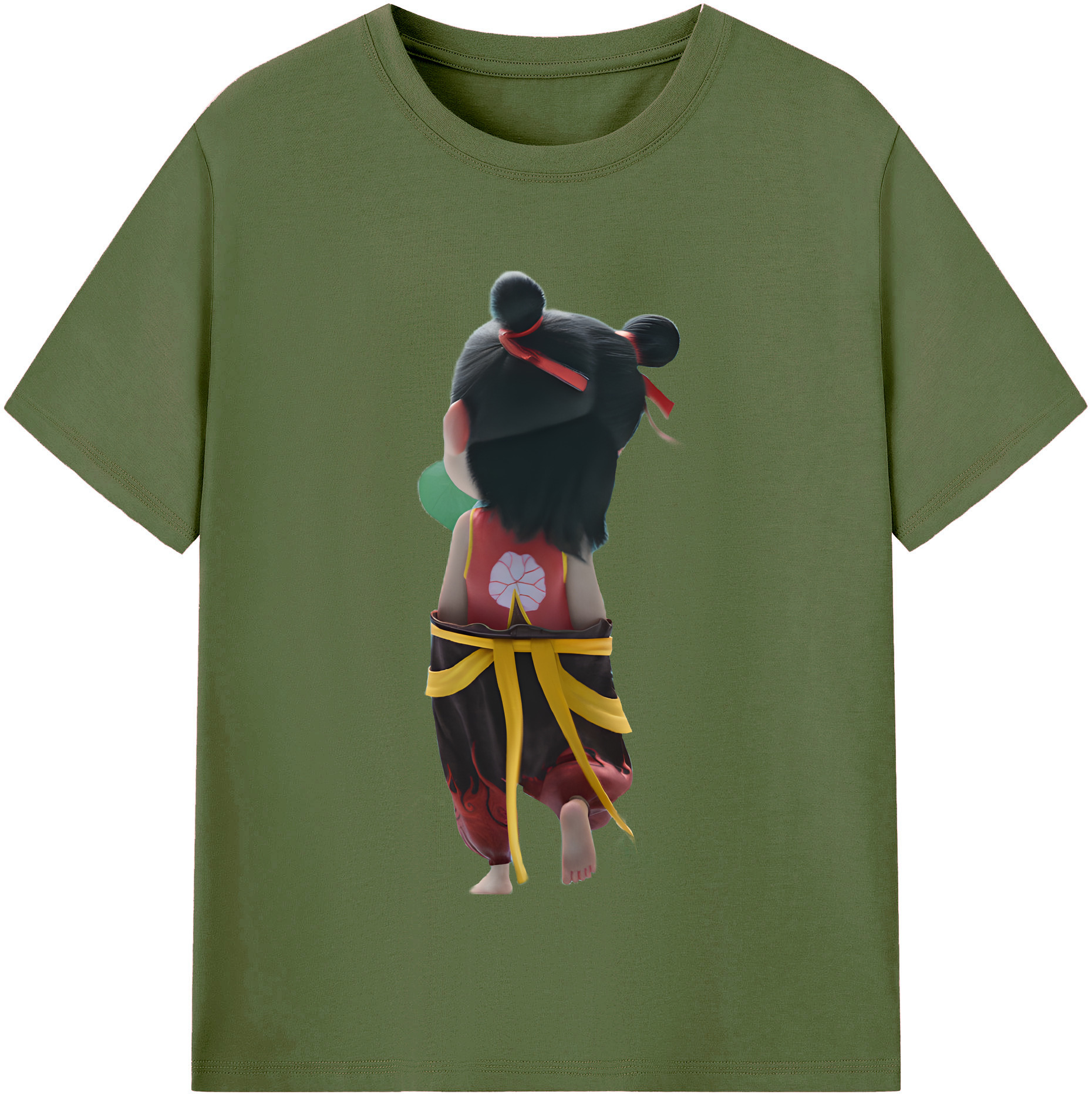 （画像用） Ne Zha 2 ナタ 魔童の大暴れ 綿100％半袖Tシャツ（フロントプリント）
